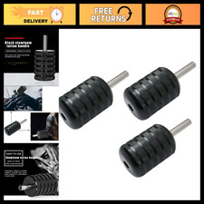 Aluminum Tattoo Machine Grips with Back Stem - 3pcs Black Tubes for Artists