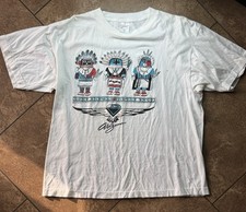 VTG 90s Hanes SS Cotton Arizona T-Shirt Native American Kachina-Style Graphic