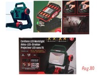 Parkside Akku Led Strahler Arbeitsleuchte Arbeitsstrahler Akku+ LadegeräT Neu