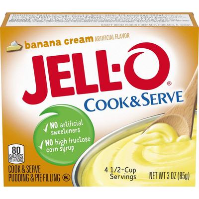 Cook & Serve Banana Cream Pudding & Pie Filling (3 Oz Box)