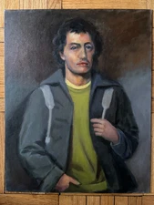 Contemporary Male Academic Portrait Acrylic Board 16 x 20 Peter Feldman Gay Int