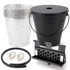 Grease Catcher Kit Compatible with Blackstone Griddles – Rear Oil Drain System w