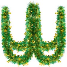 39.4 Feet 6Pcs St. Patrick's Day Gold and Green, Green