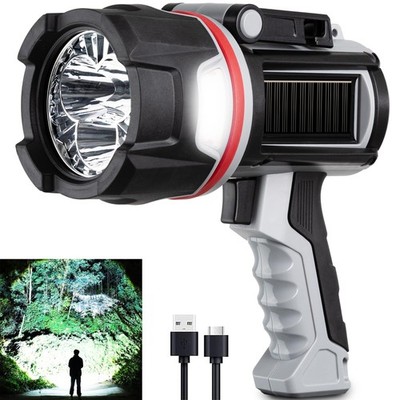 MOONASION Rechargeable Spotlight Flashlight, Super Bright 200000 Lumen Long L...