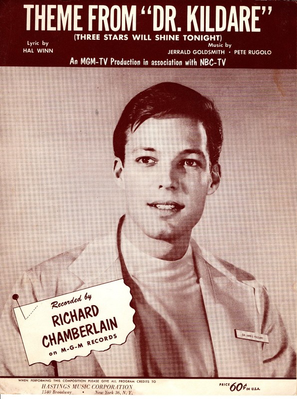 MOVIE SHEET MUSIC: Jerry Goldsmith DR. KILDARE -- Original, Excellent.