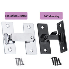 Right Angle Lock Flat or 90� Barn Room Door Latch Catch Buckle Sliding Doors