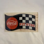1950's Coca-Cola Pit Stop Sticker Decal Vintage HTF Enjoy