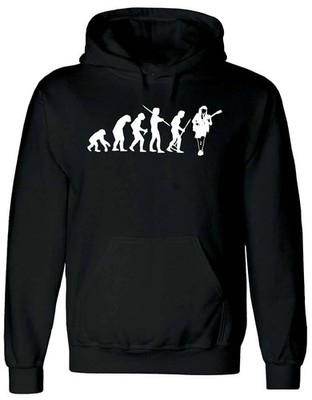 Evolution of Angus Young Hoodie - Funny retro AC DC music rock metal US