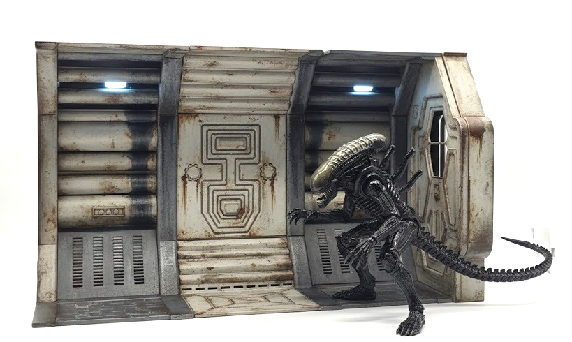 Aliens Inspired Nostromo Corridor Diorama Sci-Fi 1:12 Scale for 6