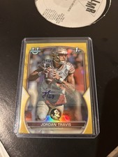 Jordan Travis 04/75 2022 Topps Bowman U Yellow Autograph - Florida State
