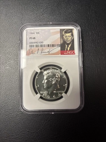 1964 50C Silver Proof Kennedy Half Dollar NGC PF 68