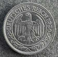 50 Reichspfennig 1936 A Weimarer Republik Deutsches Reich KM#49 K250226A