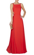 NEW BCBGMAXAZRIA BRIELLE SLEEVELESS SIDE PLEATED GOWN XVR68C78/L372A SIZE 10