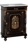 Antique 19 Th C. French Napoleon III EbonizedCabinet Marble Top GiltMarquetry — photo 3