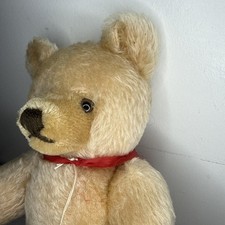 Vtg Steiff Original Teddy Bear Mohair Light Gold Yellow 12" Jointed Shaven Snout