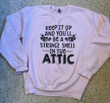 Womens graphic sweatshirt, pink, S