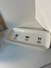 Rae Dunn artisan collection by magenta serving tray with Butterfly 12"L x5"Wx1"