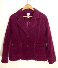 Chico  s Women  s Blazer Jacket Size 2 Large Velvet