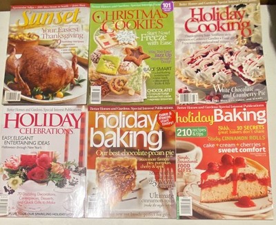 Lot 6 Better Homes & Garden Special Interest Sunset Holiday Cookbook Magazines