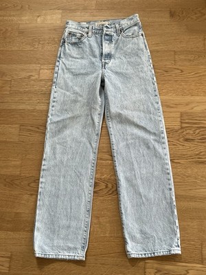 Levi's Jeans Ribcage Straight Ankle Damen Hose W25 L29 Levis Denim used look