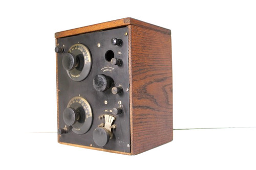Vintage Clapp-Eastham "Radak" Type H.R. radio receiver, OAK wooden cabinet, 1921