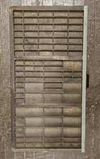 Antique Wooden Printer Drawer Letterpress Type Tray w/ Metal Handle 16.5x32.5” 