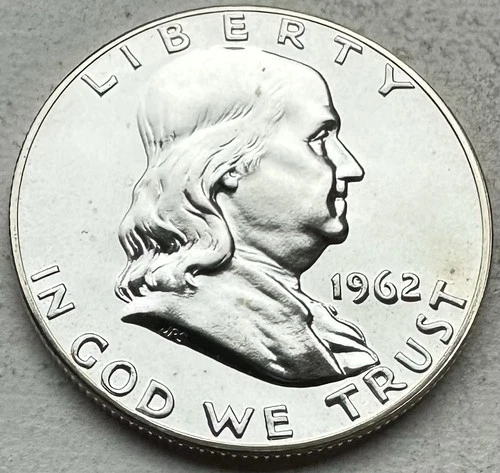 1962 Proof Franklin Half Dollar 90% Silver-INV#8519
