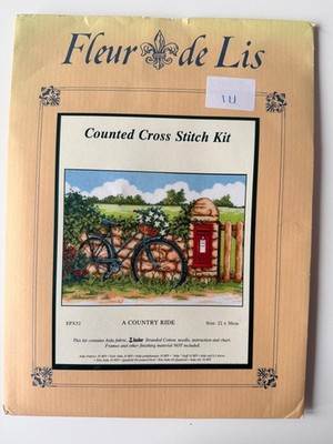 Fleur de Lis A Country Ride Kreuzstich-Set EPX52 16ct Aida Ankerfäden