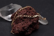 9ct Solid Gold Figaro Bracelet | 7 Inch