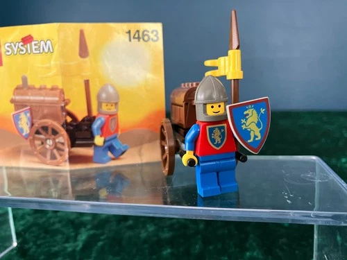 LEGO Castle Treasure Cart 1463 w/ Knight * 100% Complete w/ Instructions * 1992