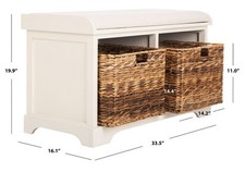 Safavieh FREDDY STORAGE BENCH, Reduced Price 2172777872 AMH5736D