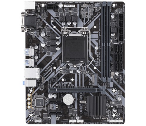 Placa madre Gigabyte B360M D2V Intel B360 LGA 1151 DDR4 Micro ATX VGA Core PS/2 - Imagen 1 de 5