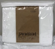 Premium Bed Skirt Queen Hypoallergenic White