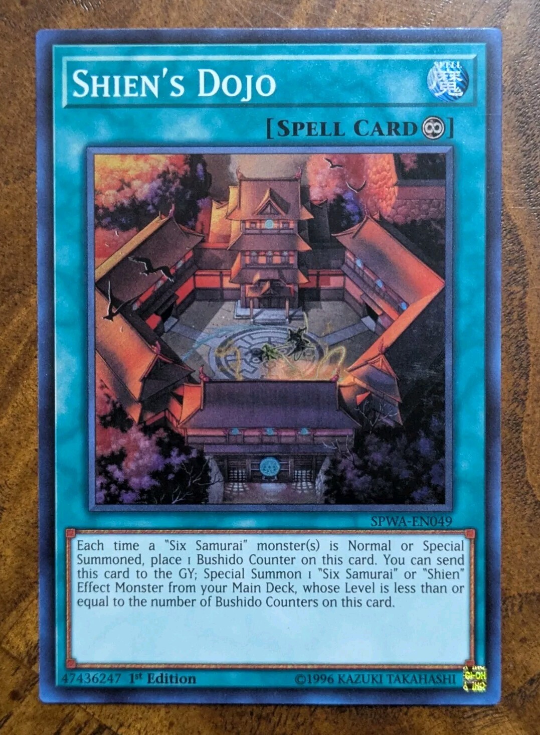 Shien's Dojo 1st Edition Super Rare  Near Mint SPWA-EN049 Yu-Gi-Oh!