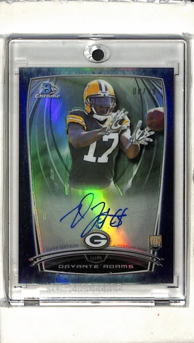 DAVANTE ADAMS 2014 BOWMAN CHROME REFRACTOR AUTO AUTOGRAPH RC 8/99