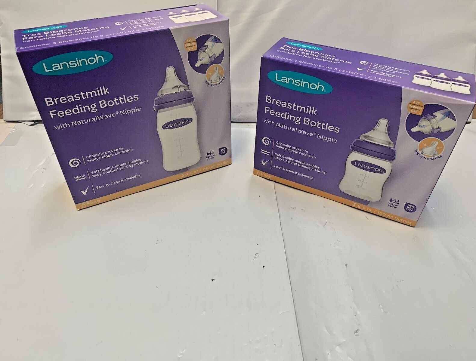 Lansinoh Bottles Bundle ( 3 count 8 oz and 3 count 5 oz) Free Shipping!
