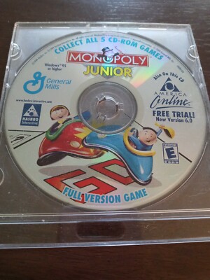 1999 General Mills Monopoly Junior Full Version Game CD-ROM