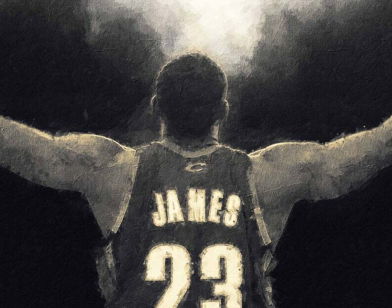 Lebron James Canvas Print - Cleveland Cavaliers - Wall Art, Sports Art Print