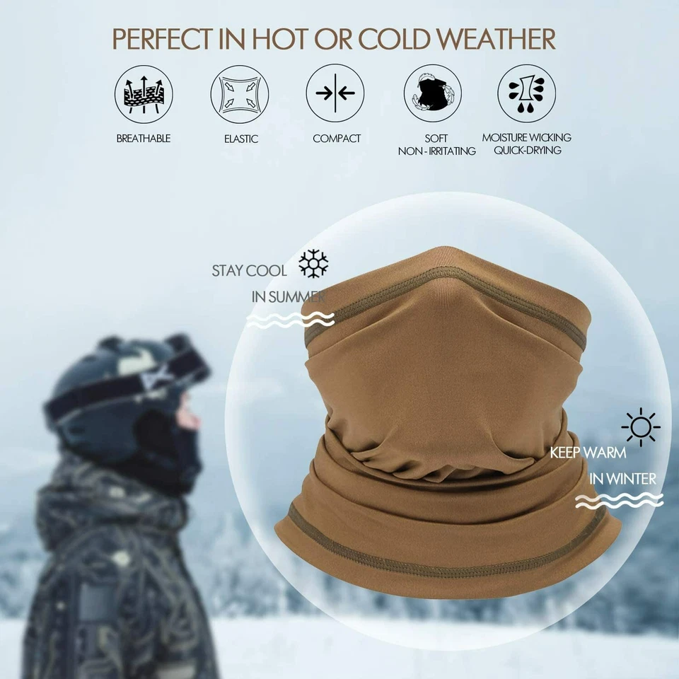 Máscara facial de protección UV cuello polaina bufanda a prueba de viento transpirable bandana pasamontañas Foto 4 de 4
