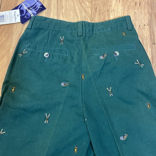 Rugged Bear Boys Khaki Pants Green Size 10 Embroidered Skis Sled NWT - Picture 8 of 8