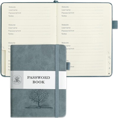 Password Book with Alphabetical Tabs  Small Password Keeper Book (5.6 * 4.3 In) 