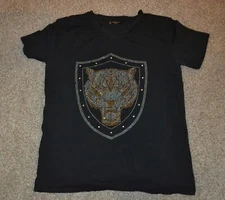 Moderno Italy Design beaded tiger mens t-shirt sz. XL