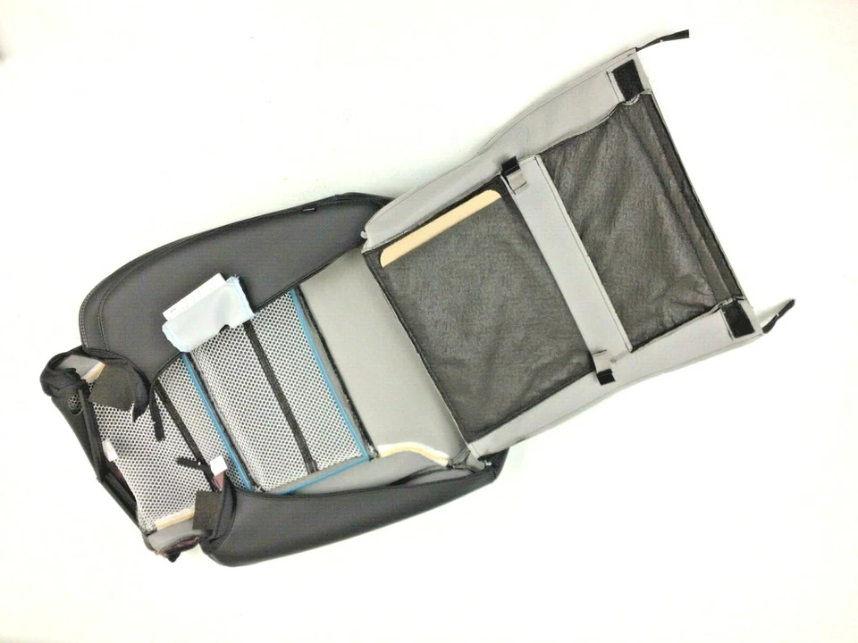 Chevrolet Silverado GMC Sierra Asiento Delantero Trasero Cojín Cubierta Cuero Negro OEM Foto 2 de 4