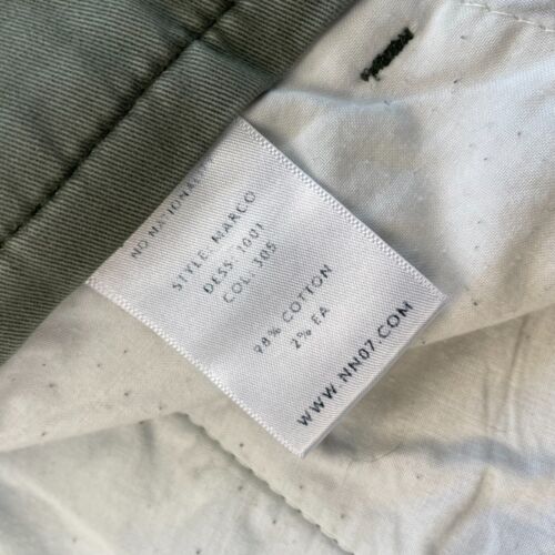 Pantalones chinos de pierna recta calce ajustado MARCO NN07 para hombre W32 L30 verde salvia - Imagen 10 de 18