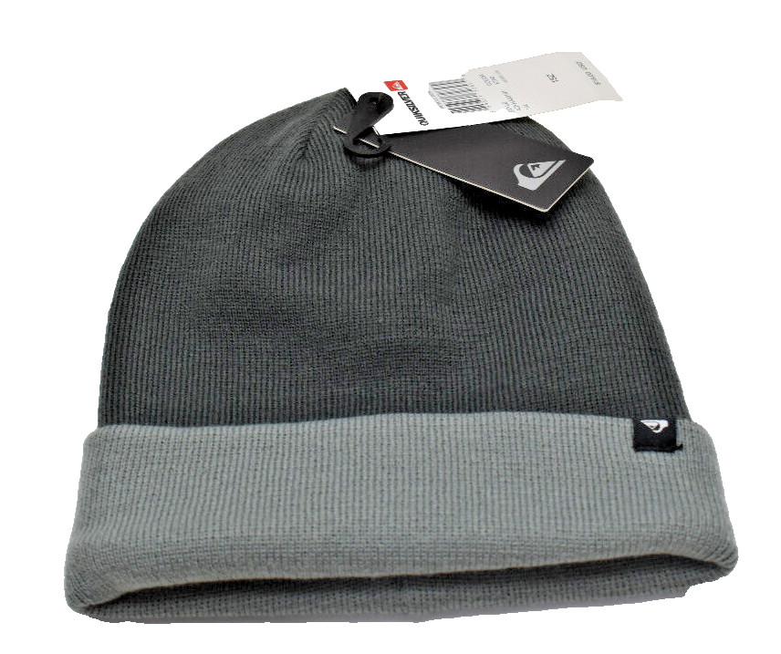Quiksilver Men's Revolution Reversible Knit Beanie Hat Multi Grey