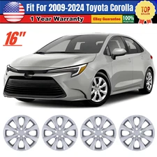 16" Hubcap Wheel Covers Fit For 2009-2025 Toyota Corolla 16'' Steel Rim Wheel