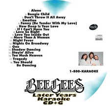 CUSTOM KARAOKE BEE GEES LATER YEARS 18 SONG cdg CD G NUMBER ONE  RARE TRACKS