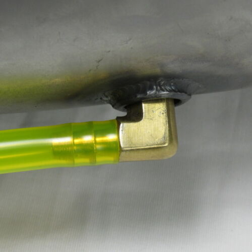 Motorcycle CLEAR Fuel Hose FLUSH Gas Gauge Sight Window NICKEL Barbs Made In USA - Picture 8 of 10