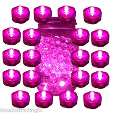 20 Pack Pink Submersible Waterproof Underwater Battery LED Tea Light Wedding