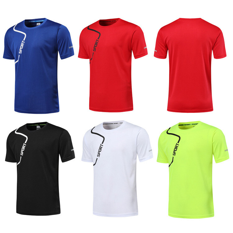 Men's Gym Shirts Quick Dry Running Athletic T-Shirts Training Tops  Activewear